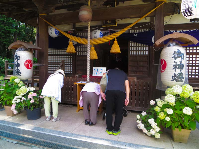 6月は磯山神社であじさい鑑賞と茅の輪くぐり。